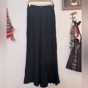 URBAN OUTFITTERS ECOTÉ BLACK WIDE LEG HIGH WAIST PANTS POCKETS SZ SMALL / MEDIUM